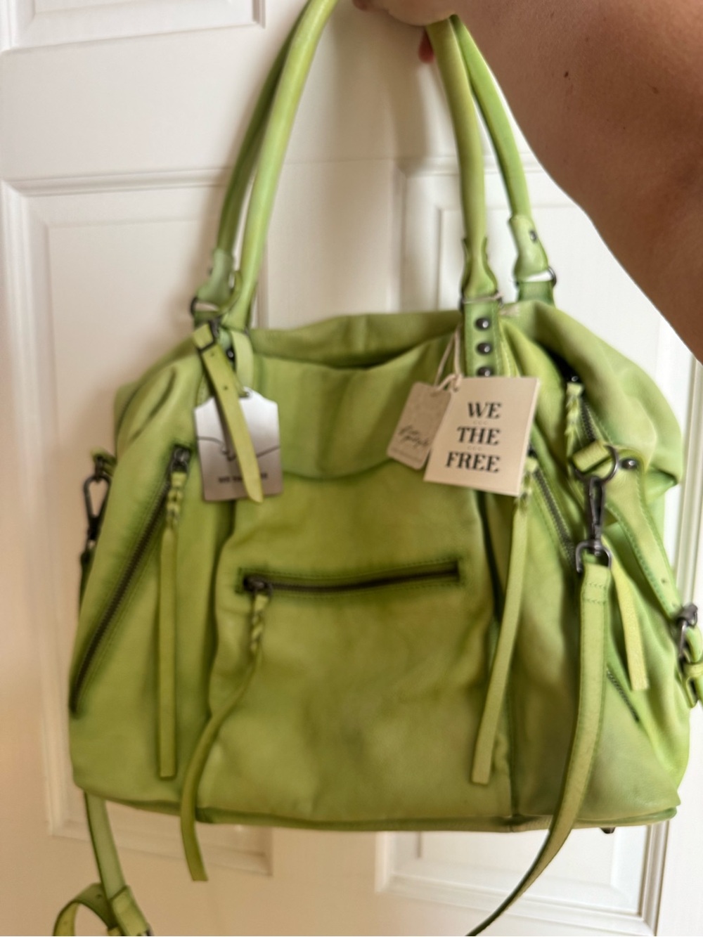 Free people large Emerson bag matcha green new - Picture 2 of 7